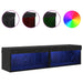 Dulapuri TV 2 pcs Stejar Negru 60 x 30 x 30 cm Lemn compozit - WALTI WALTI