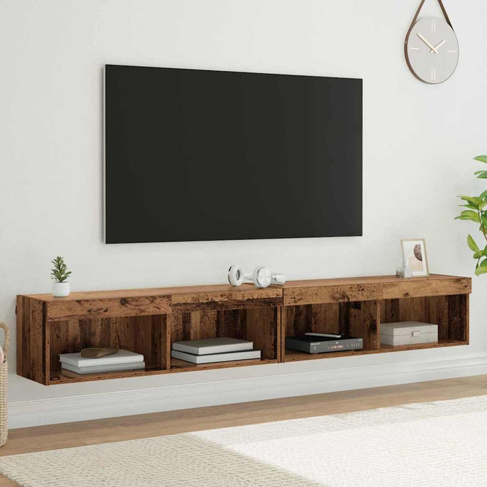 Dulapuri pentru TV Panama 2 pcs Lemn vechi 100 x 30 x 30 cm - WALTI WALTI