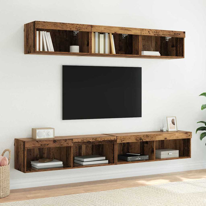 Dulapuri pentru TV Panama 2 pcs Lemn vechi 100 x 30 x 30 cm - WALTI WALTI