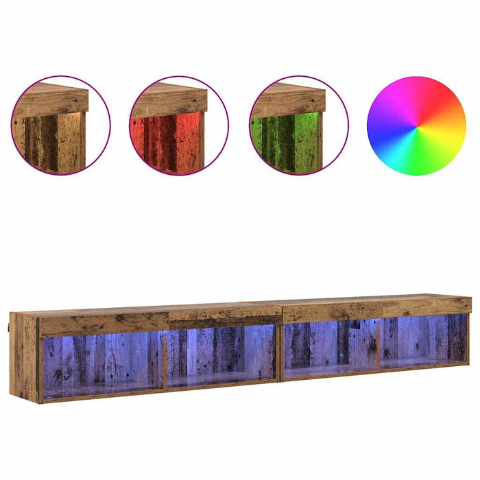 Dulapuri pentru TV Panama 2 pcs Lemn vechi 100 x 30 x 30 cm - WALTI WALTI