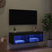 Dulap TV de perete Panama Stejar Negru 100 x 30 x 30 cm - WALTI WALTI