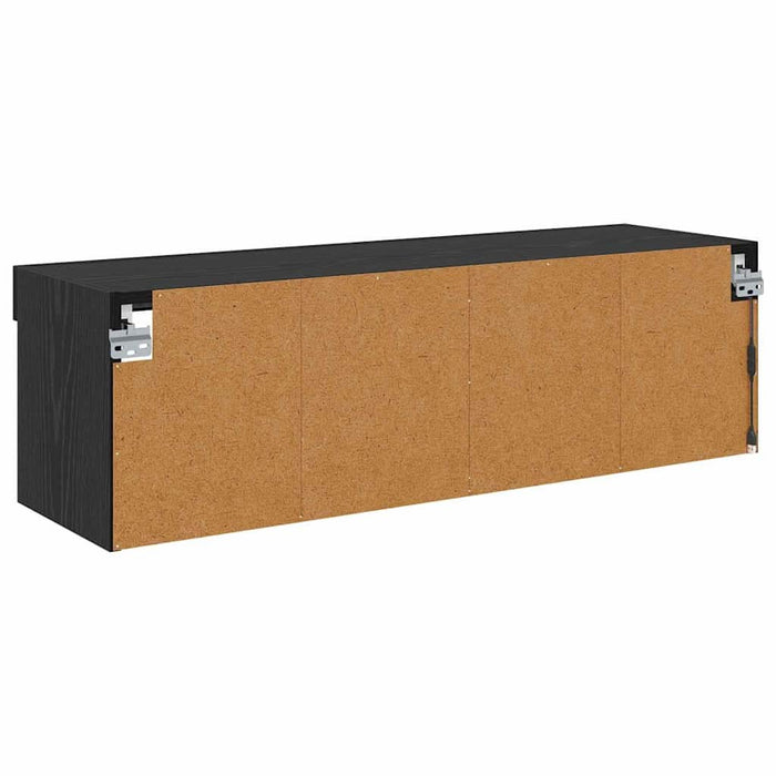 Dulap TV de perete Panama Stejar Negru 100 x 30 x 30 cm - WALTI WALTI