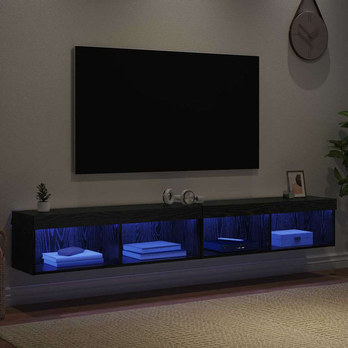 Dulapuri pentru TV Panama 2 pcs Stejar Negru 100 x 30 x 30 cm - WALTI WALTI