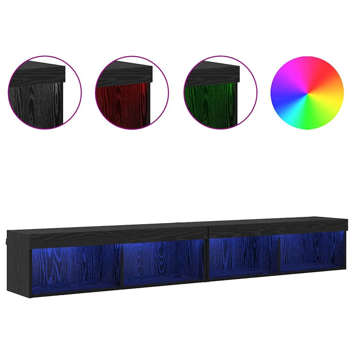 Dulapuri pentru TV Panama 2 pcs Stejar Negru 100 x 30 x 30 cm - WALTI WALTI