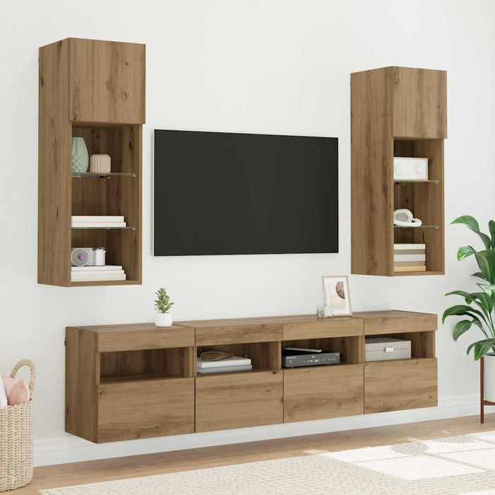 Dulapuri pentru TV 2 pcs Stejar Artizanal 40 x 30 x 40 cm - WALTI WALTI