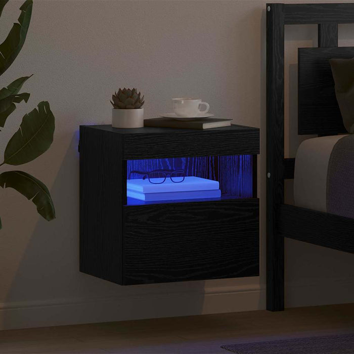 Dulap TV de perete Stejar Negru 40 x 30 x 40 cm Lemn compozit - WALTI WALTI