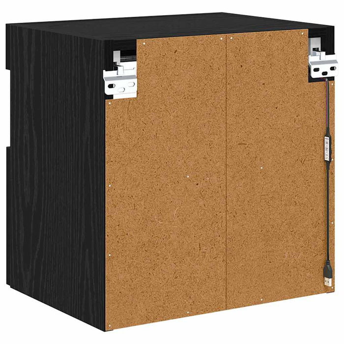 Dulap TV de perete Stejar Negru 40 x 30 x 40 cm Lemn compozit - WALTI WALTI