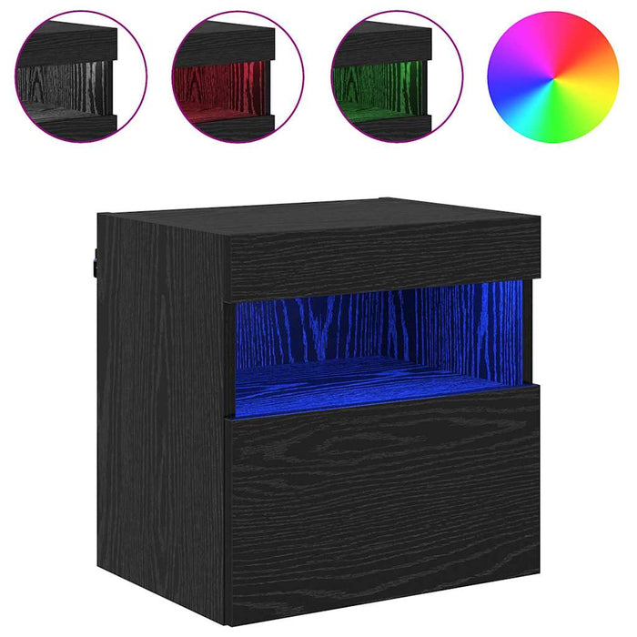 Dulap TV de perete Stejar Negru 40 x 30 x 40 cm Lemn compozit - WALTI WALTI