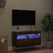 Dulap TV de perete Lemn Vechi 80 x 30 x 40 cm Lemn compozit - WALTI WALTI