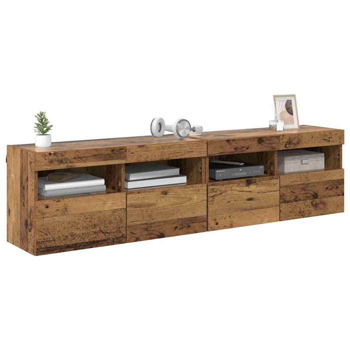 Dulapuri pentru TV cu LED 2 pcs Lemn Vechi 80 x 30 x 40 cm - WALTI WALTI