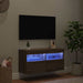 Dulap TV de perete cu LED Stejar Artizanal 80 x 30 x 40 cm - WALTI WALTI