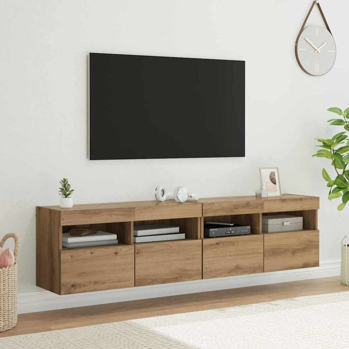 Dulapuri pentru TV 2 pcs Stejar Artizanal 80 x 30 x 40 cm - WALTI WALTI