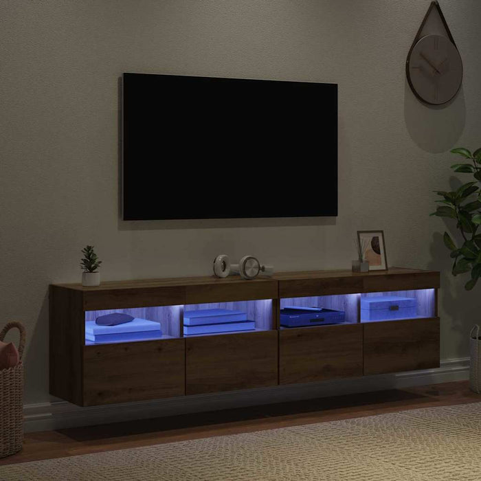 Dulapuri pentru TV 2 pcs Stejar Artizanal 80 x 30 x 40 cm - WALTI WALTI
