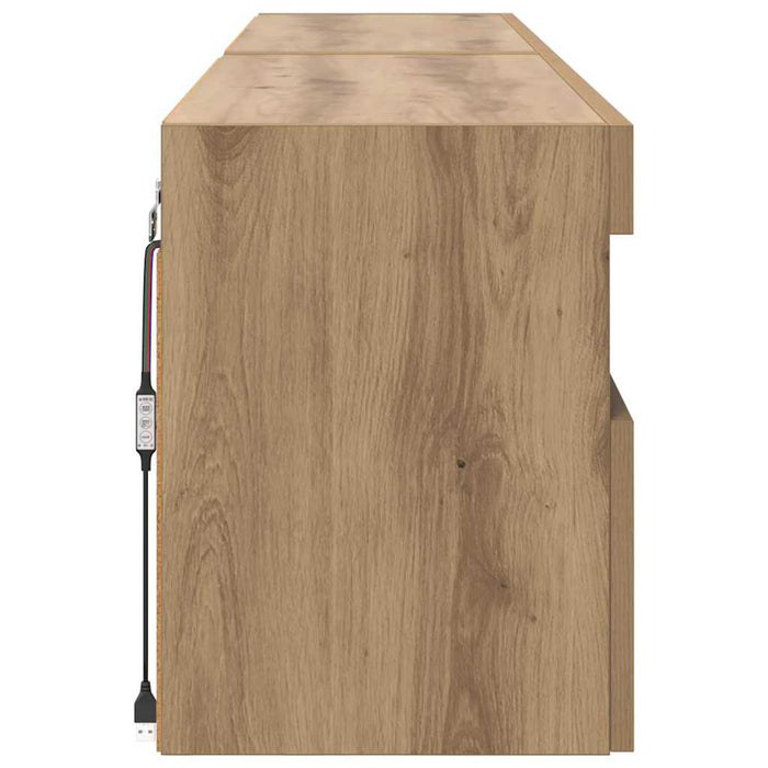 Dulapuri pentru TV 2 pcs Stejar Artizanal 80 x 30 x 40 cm - WALTI WALTI