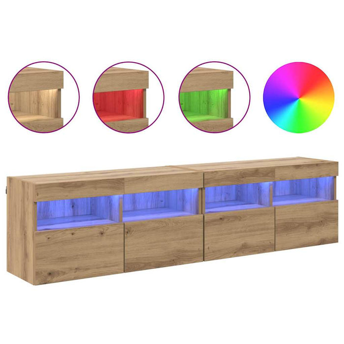 Dulapuri pentru TV 2 pcs Stejar Artizanal 80 x 30 x 40 cm - WALTI WALTI
