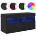 Dulap TV de perete Stejar Negru 80 x 30 x 40 cm Lemn compozit - WALTI WALTI