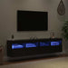 Dulapuri pentru TV cu LED 2 pcs Stejar Negru 80 x 30 x 40 cm - WALTI WALTI