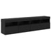 Dulapuri pentru TV cu LED 2 pcs Stejar Negru 80 x 30 x 40 cm - WALTI WALTI