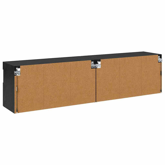 Dulapuri pentru TV cu LED 2 pcs Stejar Negru 80 x 30 x 40 cm - WALTI WALTI