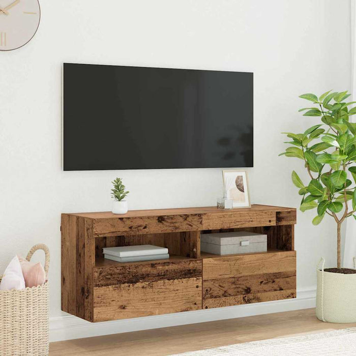 Dulap TV de perete Lemn Vechi 100 x 30 x 40 cm Lemn compozit - WALTI WALTI
