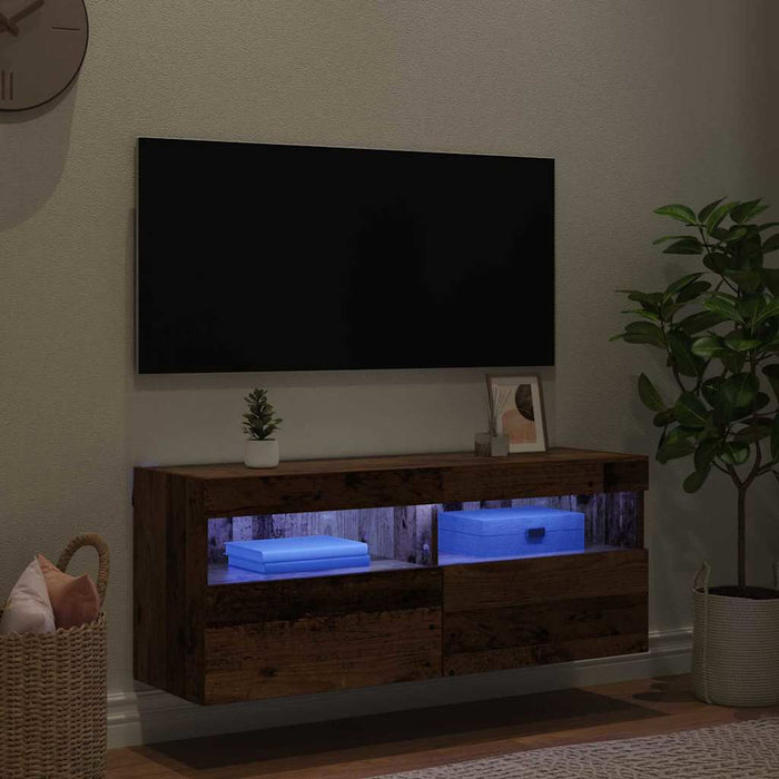 Dulap TV de perete Lemn Vechi 100 x 30 x 40 cm Lemn compozit - WALTI WALTI