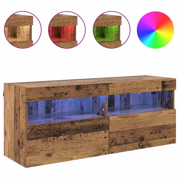 Dulap TV de perete Lemn Vechi 100 x 30 x 40 cm Lemn compozit - WALTI WALTI