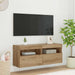 Dulap TV de perete cu LED Stejar Artizanal 100 x 30 x 40 cm - WALTI WALTI