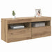 Dulap TV de perete cu LED Stejar Artizanal 100 x 30 x 40 cm - WALTI WALTI