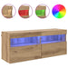 Dulap TV de perete cu LED Stejar Artizanal 100 x 30 x 40 cm - WALTI WALTI
