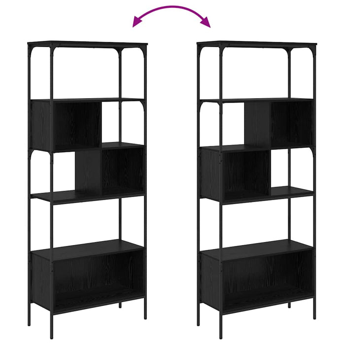 Bibliotecă Stejar Negru 76 x 33 x 188,5 cm Lemn compozit - WALTI WALTI