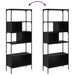 Bibliotecă Stejar Negru 76 x 33 x 188,5 cm Lemn compozit - WALTI WALTI