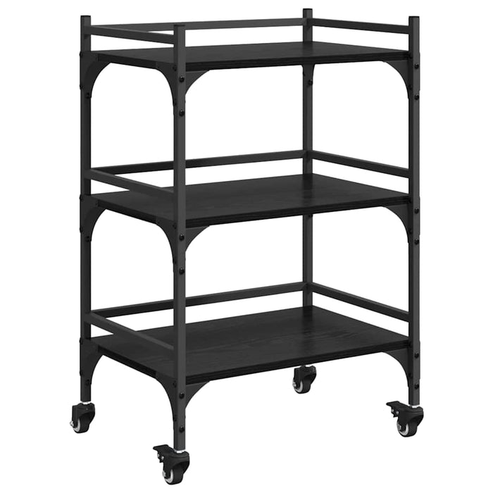 Troler de Bucătărie Stejar Negru 50 x 35 x 75.5 cm - WALTI WALTI