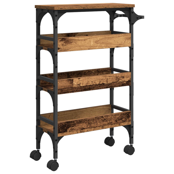 Troler de Bucătărie Lemn Vechi 53 x 20 x 76 cm Lemn compozit WALTI
