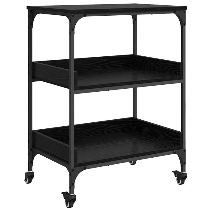 Troler de Bucătărie Stejar Negru 60 x 41 x 80.5 cm - WALTI WALTI