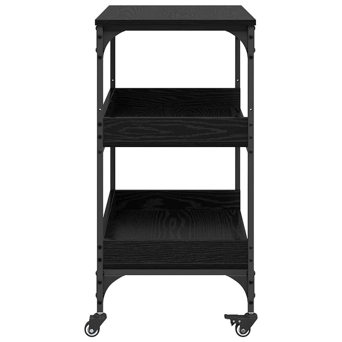 Troler de Bucătărie Stejar Negru 60 x 41 x 80.5 cm - WALTI WALTI