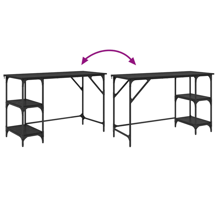 Birou Stejar Negru 120 x 50 x 75 cm Lemn compozit WALTI