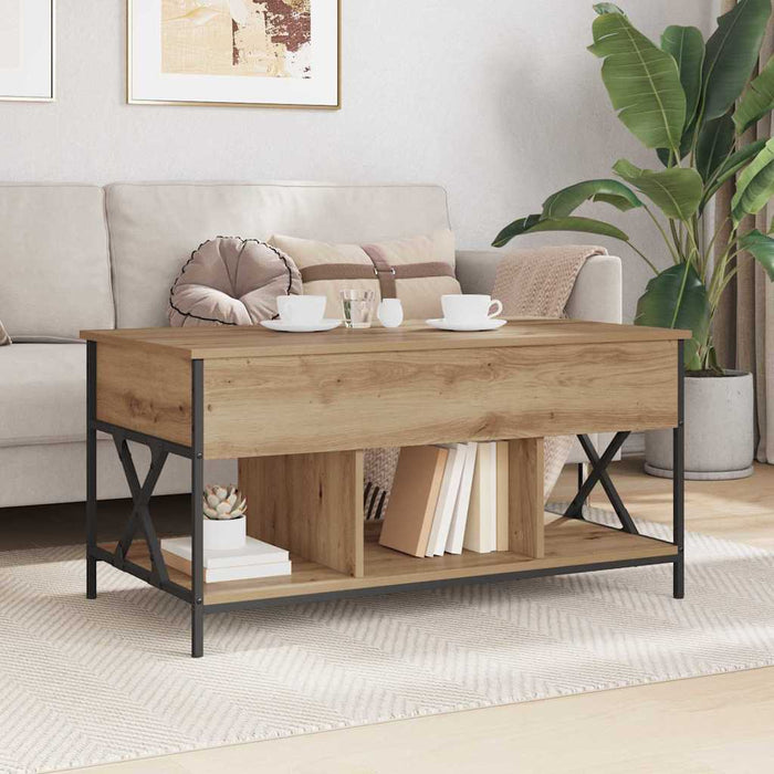 Masă de cafea Stejar Artizanal 100 x 55 x 48.5 cm Lemn compozit - WALTI WALTI