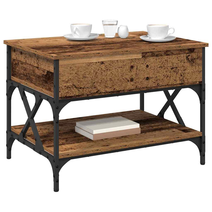 Masă de cafea Lemn Vechi 70x50x50cm Lemn compozit - WALTI WALTI