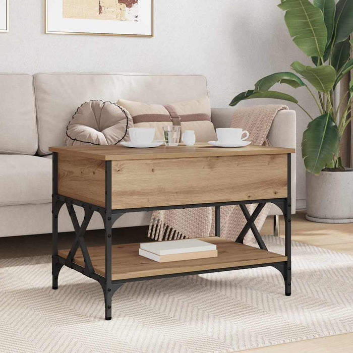 Masă de cafea Stejar Artizanal 70x50x50cm Lemn compozit - WALTI WALTI