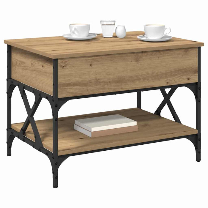 Masă de cafea Stejar Artizanal 70x50x50cm Lemn compozit - WALTI WALTI
