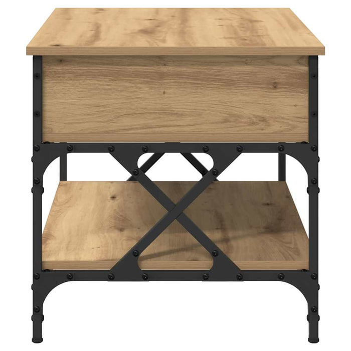 Masă de cafea Stejar Artizanal 70x50x50cm Lemn compozit - WALTI WALTI