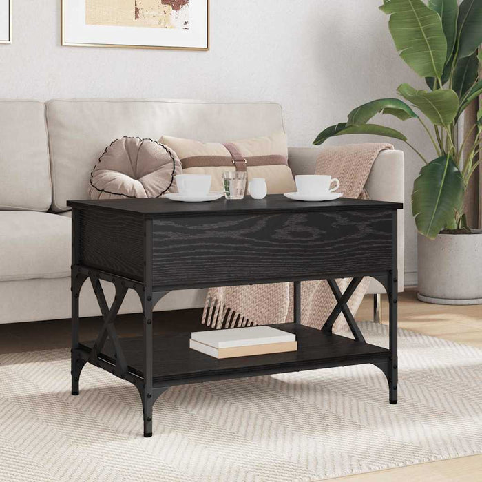 Masă de cafea Stejar Negru 70x50x50cm Lemn compozit - WALTI WALTI