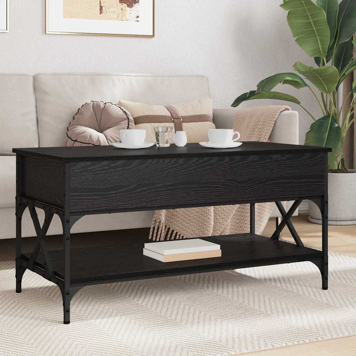 Masă de cafea Stejar Negru 100 x 50 x 50 cm Lemn compozit - WALTI WALTI