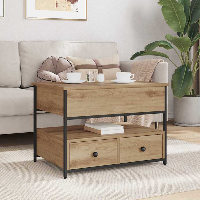 Masă de cafea Stejar Artizanal 70 x 50 x 54.5 cm Lemn compozit WALTI
