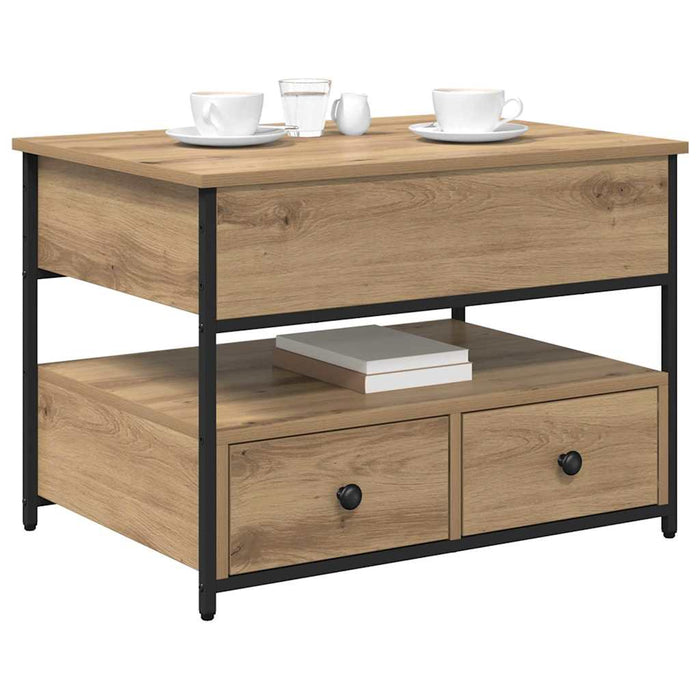 Masă de cafea Stejar Artizanal 70 x 50 x 54.5 cm Lemn compozit WALTI