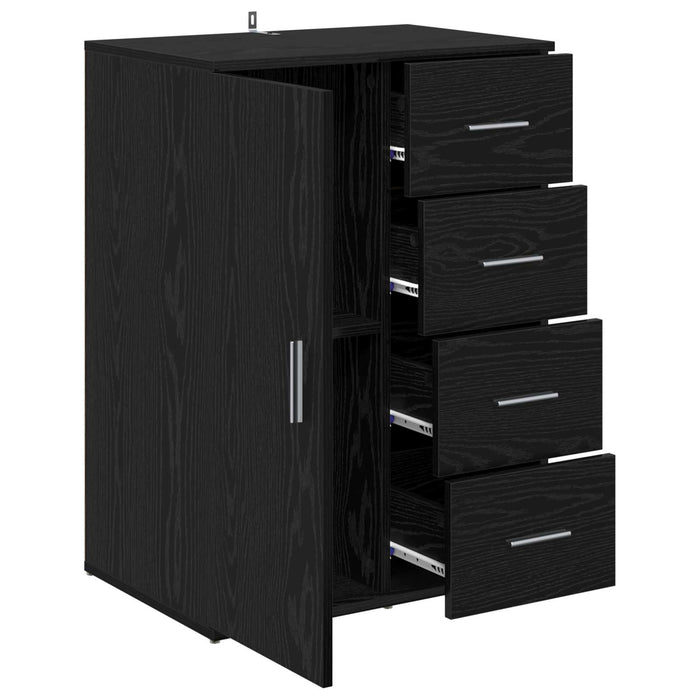 Bufet cu sertar Stejar Negru 59 x 39 x 80 cm Lemn compozit - WALTI WALTI