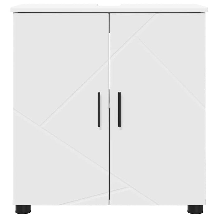 Dulap de Baie cu ușă Alb 61 x 35 x 64 cm Lemn compozit & Metal - WALTI WALTI