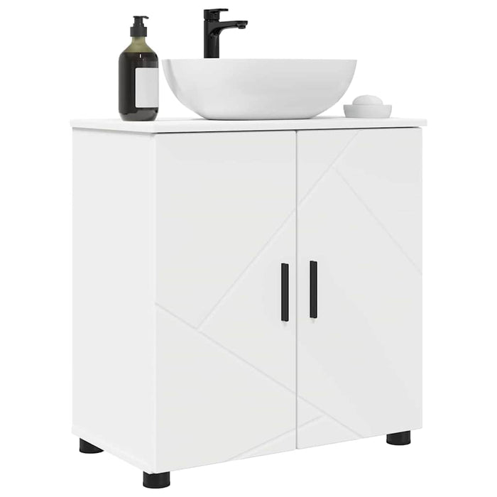 Dulap de Baie cu ușă Alb 61 x 35 x 64 cm Lemn compozit & Metal - WALTI WALTI