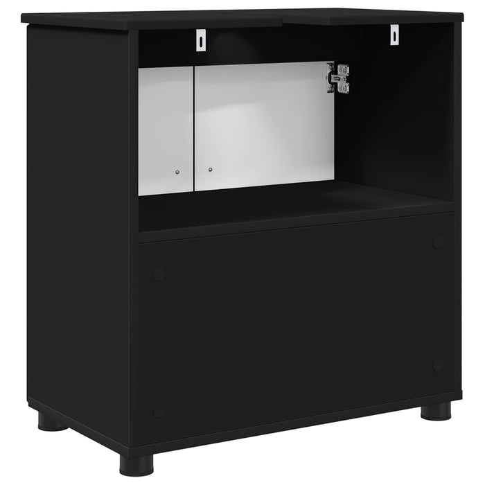 Dulap de Baie Negru 61 x 35 x 64 cm Lemn compozit & Metal WALTI