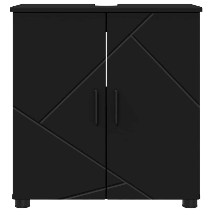 Dulap de Baie Negru 61 x 35 x 64 cm Lemn compozit & Metal WALTI